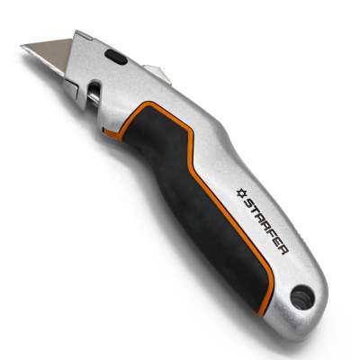 Heavy Duty Utility Knife  Cutting Snap Off Retractable Blade Knifes With Anti-slip Soft Grip Handle